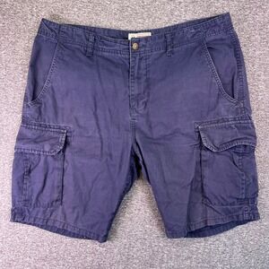 Arizona‎ Cargo Shorts Mens 36 Blue Casual Outdoor Everyday Utility Snap Pockets